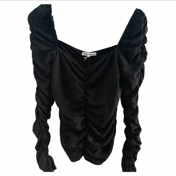 Reformation Esra Queen Anne Neck Top B1107 - Picture 6 of 7